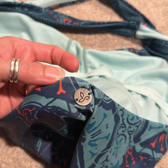 Prana blue color block swimsuit - Picture 5 of 5